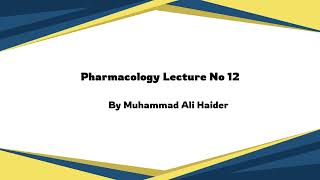 pharmacology lecture 12 katzung pharmaceutical medical agonist [upl. by Lam]