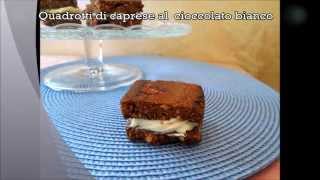 Quadrotti di caprese al cioccolato bianco  Ricetta al microonde [upl. by Edric]