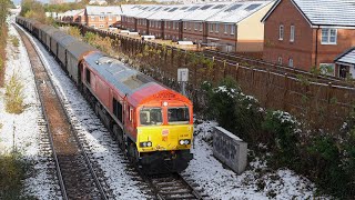 6V05 DB Cargo Class 66 66651 amp 2E53 GWR Class 800 passing Wylds lane Junction Worcester 201124 [upl. by Aniraz]