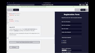 Learn HTML forms by Building a Registration Form  FreeCodeCamporg [upl. by Schweiker]