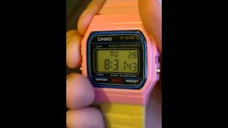 Casio F91W backlight [upl. by Ahsiak]