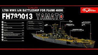 Assembling 1700 IJN Yamato Fujimi 46000 with full extra Accessaries [upl. by Sirdi]