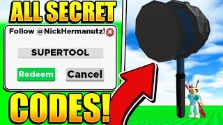 ALL BUILDING SIMULATOR SECRET CODES Roblox GIANT TOOLS [upl. by Hueston]