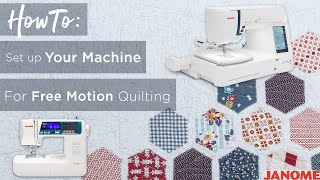 Free Motion Quilting on Janome machines Set up  Feet options [upl. by Cammie522]