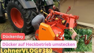 LohnerVLOG389 Dücker UMG2800 im gezogen Betrieb Busch mulchen I Scheibe beim Fendt 818 einkleben [upl. by Yelyk659]