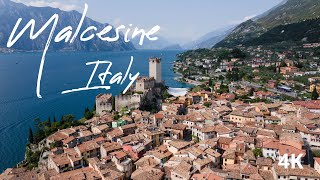 4K Scenic Lake Garda in Italy Malcesine Drone Film [upl. by Lahcar249]