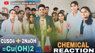 Chemical Reaction of CuSO4 2NaOH CuOH2 Chemistry Experiment by Mk sir [upl. by Anyehs]