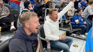 Blues fans get surprised with glass seat upgrade [upl. by Earas972]