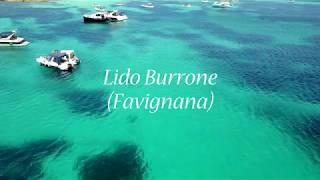 Lido Burrone  Favignana  Egadi islands  4k Drone Aerial view [upl. by Llenod]