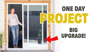 Install A Sliding Door  How To Easily Remove An Old Door and Install A New One [upl. by Leggett945]