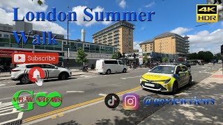 West London Feltham Suburb Walking Tour 4k 2024 Summer Freddie Mercury Memorial Hike london vlog [upl. by Euqinemod]