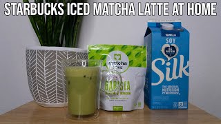 STARBUCKS ICED MATCHA GREEN TEA LATTE AT HOME Shorts [upl. by Ko]