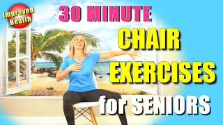 AT HOME Chair Exercises for SENIORS or BEGINNERS  30 minutes no equipment needed [upl. by Ogdon]