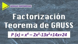 TEOREMA de GAUSS  Factorización de POLINOMIOS [upl. by Adriena]