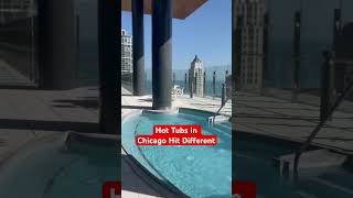 Hot tubs in Chicago hit different hottubs jacuzzi chicago chicagoapartments rooftop hottub [upl. by Danas]