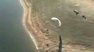 Flat Top Paramotor Death Spiral on Island Powered Paragliding Legend Enleau Oconnor Rocks [upl. by Notniw]