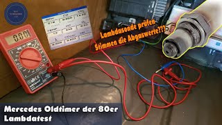 Lambdasonde Prüfen  KEJetronic Mercedes mit Katalysator R107 W126 und W124 [upl. by Nnov]