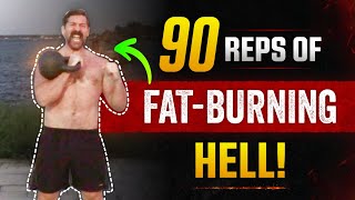 4 Minute Single Kettlebell quotStrength Cardioquot Routine 90 Reps of Pure HELL  Coach MANdler [upl. by Akere]