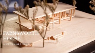 Farnsworth house in 1300  Pocket Architecture  Farnsworth house US  Ludwig Mies van der Rohe [upl. by Atikel807]