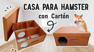 Cómo hacer una CASA para hámster ¡Fácil con CARTÓN [upl. by Enaujed]