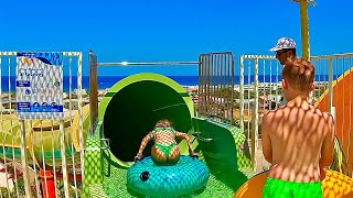 Magicone Water Slide at Stella Palace Crete [upl. by Aufa860]