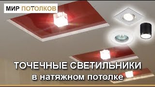 Точечные светильники в натяжной потолок Какие подходят Как выбрать [upl. by Ecyaj]