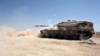 Israels Merkava MK IV tank shows its power during live fire exercises [upl. by Svensen]