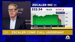 Zscaler shares slipping after Q2 results likely profit taking says Truists Joel Fishbein [upl. by Gordie]