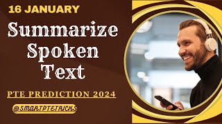 PTE Summarize Spoken Text  January 2024 Tips and Template [upl. by Yboc]