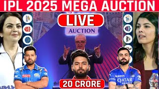 Live Ipl 2025 Mega Auction  Ipl Player Auction Live  Csk Mi Rcb Kkr Dc Pbks Rr Gt Lsg Srh [upl. by Ymled]