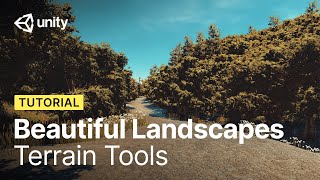 How to build beautiful landscapes in Unity using Terrain Tools  Tutorial [upl. by Yarazed180]