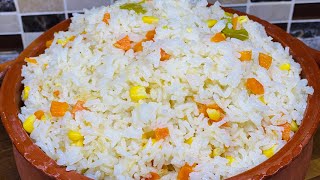 Como hacer arroz blanco perfecto fácil y rápido [upl. by Merfe554]