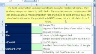 Excel Statistics 82 Confidence Interval Sigma Not Known TINV function [upl. by Rentsch635]