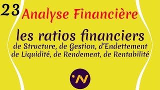 23 Analyse financière les ratios financiers [upl. by Roxanna]