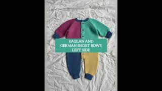 Bring Back Baby Onesie  Raglan and German Short Rows  Left Side [upl. by Rufus]