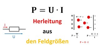 Wieso stimmt die Leistungsgleichung PU∙I   Herleitung aus Feldstärke und Ladungsmenge  Elektro [upl. by Nabal]