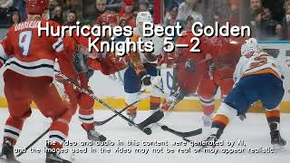 Hurricanes Beat Golden Knights 52 [upl. by Fantasia]