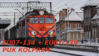 Duecik EU07134  EU07139 Kolprem z wÄ™glarkami w kierunku Bydgoszczy Lk131 Terespol Pomorski [upl. by Burnight]