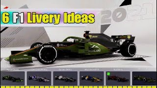 6 Original F1 2021 Livery Ideas  for MyTeam or Multiplayer part 4 [upl. by Anneirda]