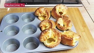 Popovers w formie na muffiny  klasyczne i pełnoziarniste  SkutecznieTv [upl. by Etteniuq]