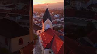 DJI Neo flight over parish church⛪️ in Trencin djineo trencin [upl. by Ferri505]