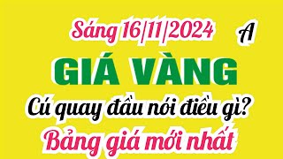 Giá vàng hôm nay 9999 ngày 16112024 GIÁ VÀNG NHẪN 9999 Bảng giá vàng 24k 18k 14k 10k [upl. by Kohler]