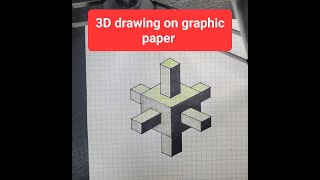 💢 3D drawing on graph paper [upl. by Dyane]