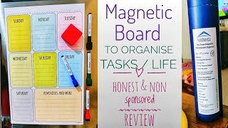 Magnetic Board To Organise Your Tasks Effectively  Honest amp non  sponsored Product Reviews [upl. by Cristy17]