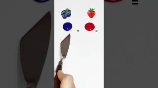 Mixing Blue and Red The Berry Color Magic🎨🫐🍓colormixing mixingthings asmrart shorts art [upl. by Ecadnarb]