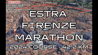 Estra Firenze Marathon 2024 fly over the marathon course [upl. by Rokach]