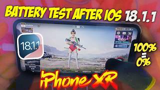 🔥iPhone XR BGMI Battery Drain Test after iOS 1811  100 to 0  Lag [upl. by Coralyn]