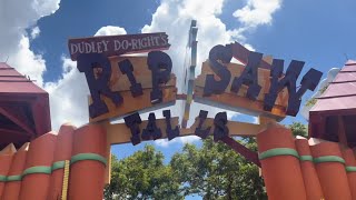 Dudley DoRight’s Ripsaw Falls OffRide Footage  Queue  Universal Islands of Adventure [upl. by Kernan961]