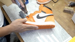 Turning The Leather On The Shattered Back Board 20 Into Nubuck [upl. by Yeldahc]