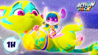 SuperCat and Tiny Mouse⚡🦸‍♂ Action Pack  Kids Cartoons  Videos for Kids  Animation Compilation [upl. by Airun]